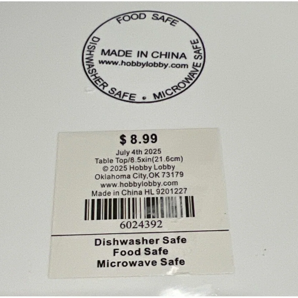 Set Of 4 Hobby Lobby Patriotic Highland Cows Plates Cowboy Hat Ceramic